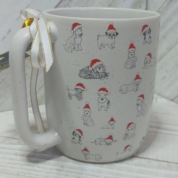 NWT Dogs Holly & Joy Christmas Dogs in Santa Hats Mug - Picture 4 of 4